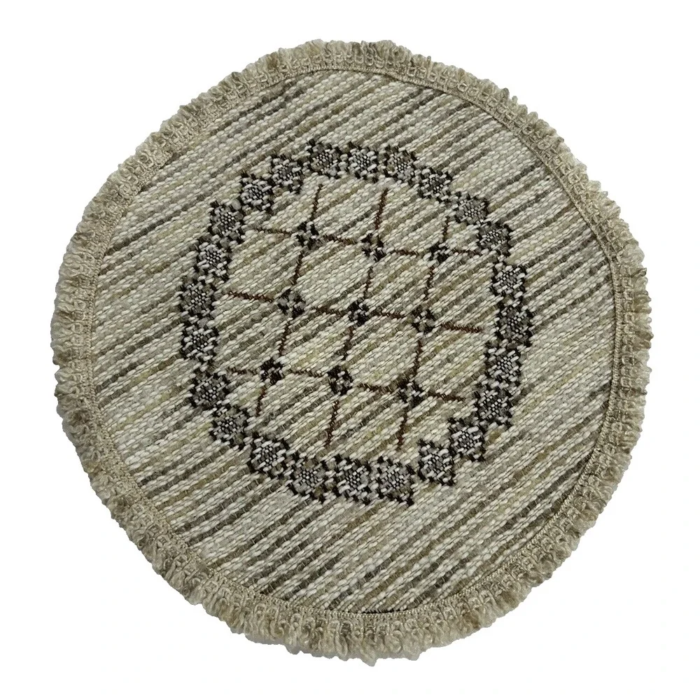 VTG Southwestern Woven‎ Placemats Large Round Doily Table Native American Design